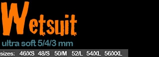 wetsuit 5/4/3 for kiteboarding and other watersports