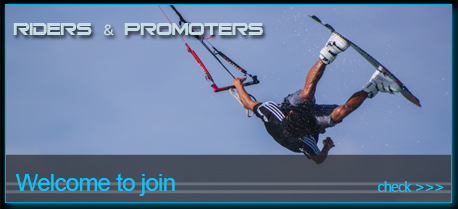 Aboards kiteboarding riders and promoters